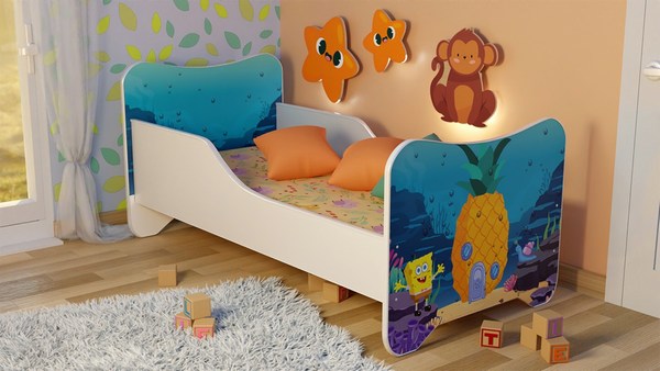 Serija Happy Kitty-Sundjer Bob Dečiji krevet sa dušekom i letvicama